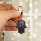 Turkish Blue Evil Eye Keychain Luckly Owl Elephant Butterfly Tortoise Charms With Key Holder Handbag Decorations For Women Men