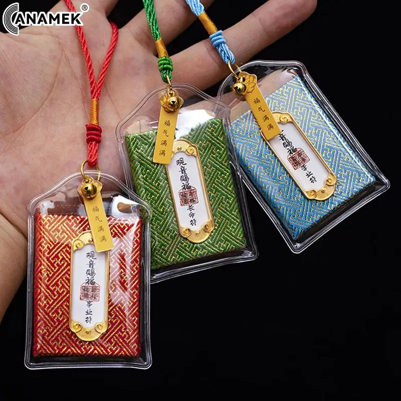 Buddhism Monastery Temple Guan Yin Buddha Efficacious Amulet Pendant Bless Family Safety Health Good Luck Career Gifts Lucky Bag