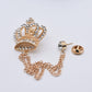 Fashion Tassel Crystal Cross Chain Brooch Women's Shirt Collar Pins and Brooches Personality Lapel Pin Buckle Women Accessories
