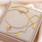 Dawapara Star of David and Chai Bracelet Hand Chain Jewish Hexagram Good Luck Judaica Jewelry Stainless Steel Jewelry