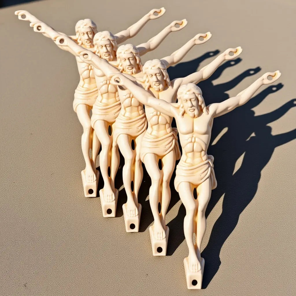 5Pcs Jesus Sculpture Decoration Creative Christian Ornament for Wall Cross DIY Home Religious Decor Jesus Statue