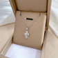 Exquisite Gold Color Stainless Steel Inlaid Crystal Cross Pendant Necklace for Women Men Luxury Full of Zircon Chokers Jewelry