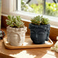 Creative Buddha Statue Flowerpot Green Potted Plants Container Home Courtyard Garden Decor Resin Handicrafts Ornament Gift