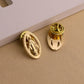 5Pcs Medalla Milagrosa Brooches Catholic Oval Hollow Our Lady Virgin Mary Lapel Pin Breastpin Jewelry Accessories Ornaments