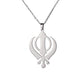 EUEAVAN Classic Sikhism Symbol Necklace for Women Men Stainless Steel Sikh Khanda Necklaces Religious Protection Amulet Jewelry