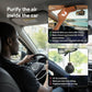 zetix Magnetic Wood Car Air Freshener for Visor, Amber Scent Refillable Odor Neutralizer, Eco-Friendly Essential Oil Blend
