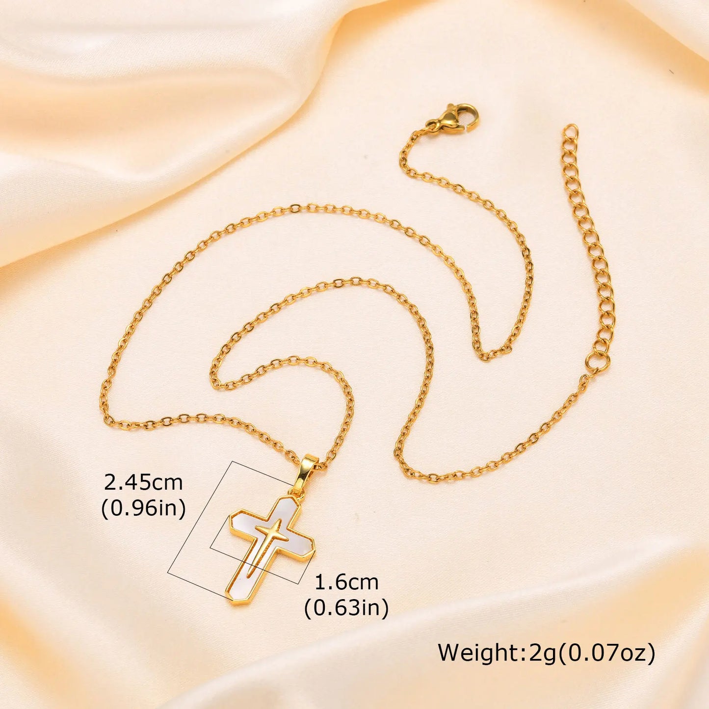 Vnox Christian Religion Necklaces For Women Men, Zircon Cross Pendant Charm Necklace, Classic Gold Plated Jewelry