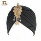 NEW Luxury Divas Stretchable turban Head wrap hat with beaded pendant women Headwear