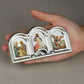 Catholic Divine Mercy Jesus Christ Image Frame Holy Family St. Michael Triptych Icons Sticker Tabletop Prayer Home Church Decor