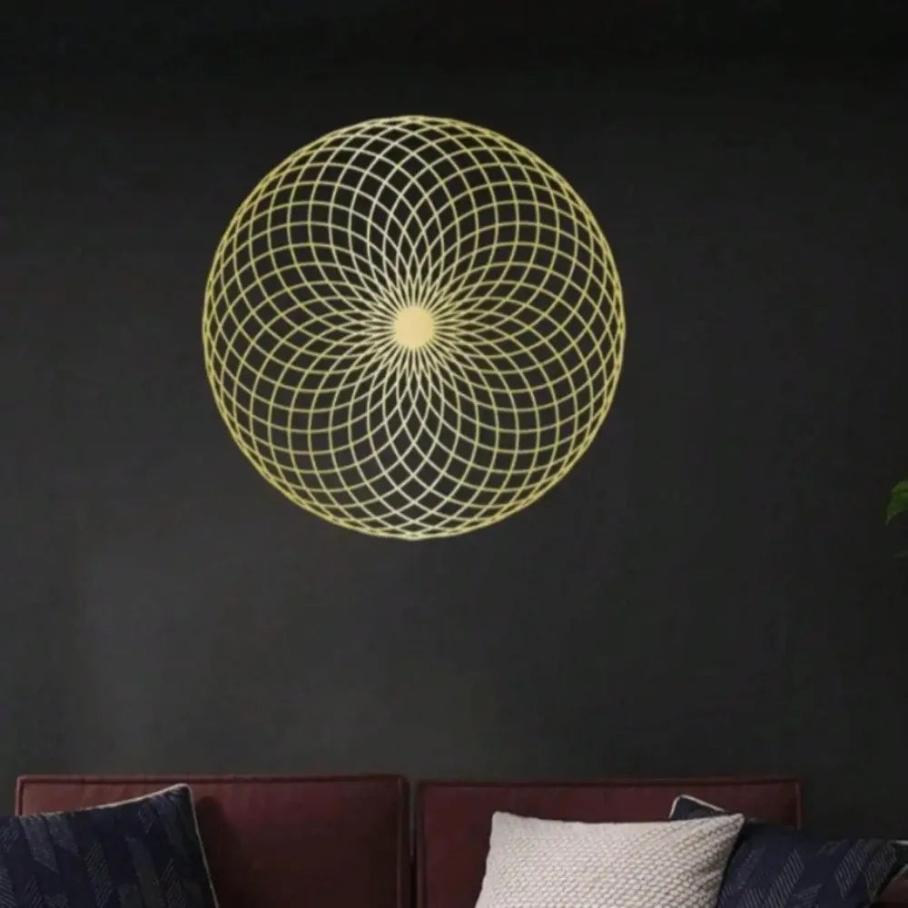 Sacred Geometry Wall Art Yantra Mandala Metal Sculpture Zen Home Decor Spiritual Meditation Gift
