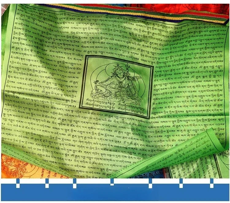 Tibetan Buddhism Satin Prayer Flags 5 Color Prayer Flags Xizang Longda Prayer Flag Decor Pray for Happiness Health Fengma Flag