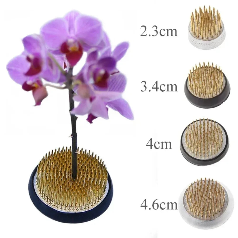 3 Sizes Spiky Needle Kenzan Art Fixed Tool Round Ikebana Holder Flower Frog Insert Base Pin Flower Base Home Decoration