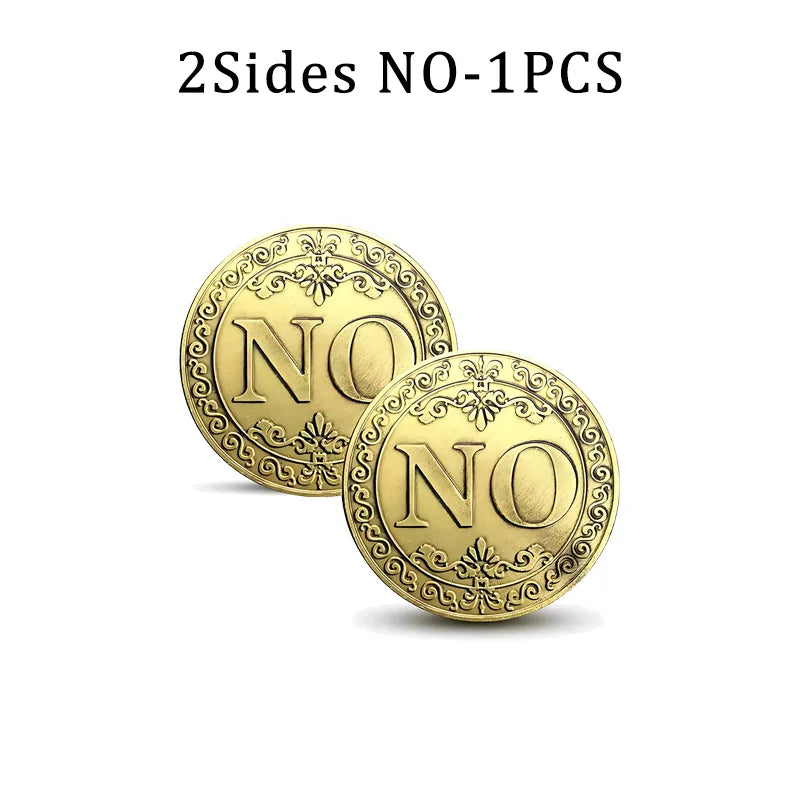 YES NO Decision Coins Magic Coin Collections Good Luck Vintage Antique Bronze Wish Lucky Coin US Coins Commemorative Gold Coins
