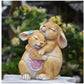 Pastoral Simulation Animal Resin Rabbit Couple Ornament Outdoor Garden Balcony Figurines Crafts Courtyard Accessories Decoration
