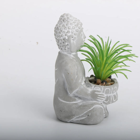 Cement Buddha Decoration, Zen Arts And Crafts Home Decoration, Fish Tank Aquarium Scenery Chinese Tea Pet Decoration, room Decor