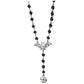 Fashion Black Rosary Necklace, Gothic Bat Pendant Necklace, Bat Five Pointed Star Necklace, Witch Jewelry, Halloween Party Gifts