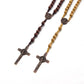 Hand-made Wooden Rosary Necklaces Catholic Necklaces Christian Prayer Chain for Men Women Jewelry Religious Gift