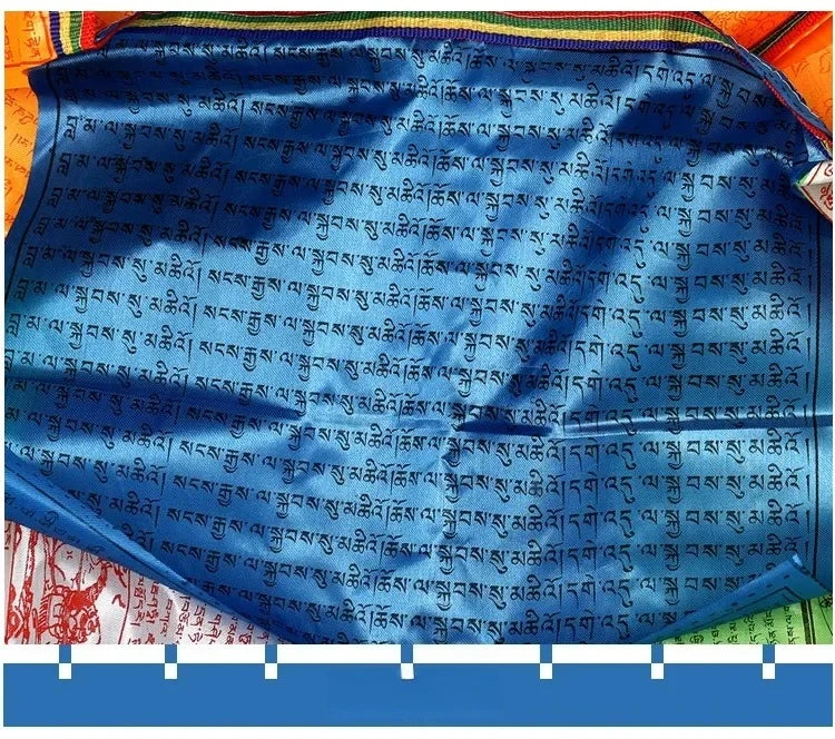 Tibetan Buddhism Satin Prayer Flags 5 Color Prayer Flags Xizang Longda Prayer Flag Decor Pray for Happiness Health Fengma Flag