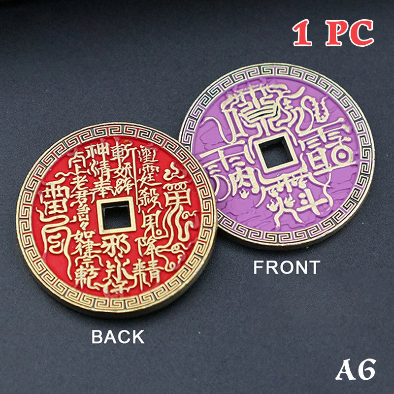 Ancient Chinese Coin Model Mountain Ghost Money Traditional Feng Shui Amulet Of Wealth Leizu Good Luck Coin Hanging Decoration