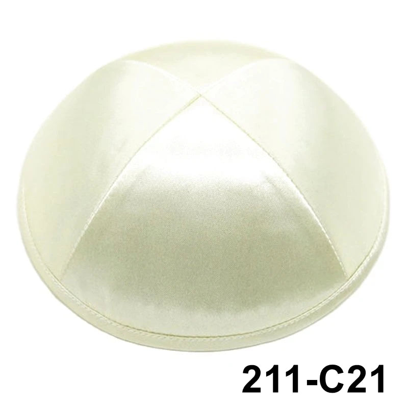 GIU 19cm Satin Jewish Hats Caps Skullies Beanies Kippot Yarmulke Kippah Dome Kipa For Wedding And Events