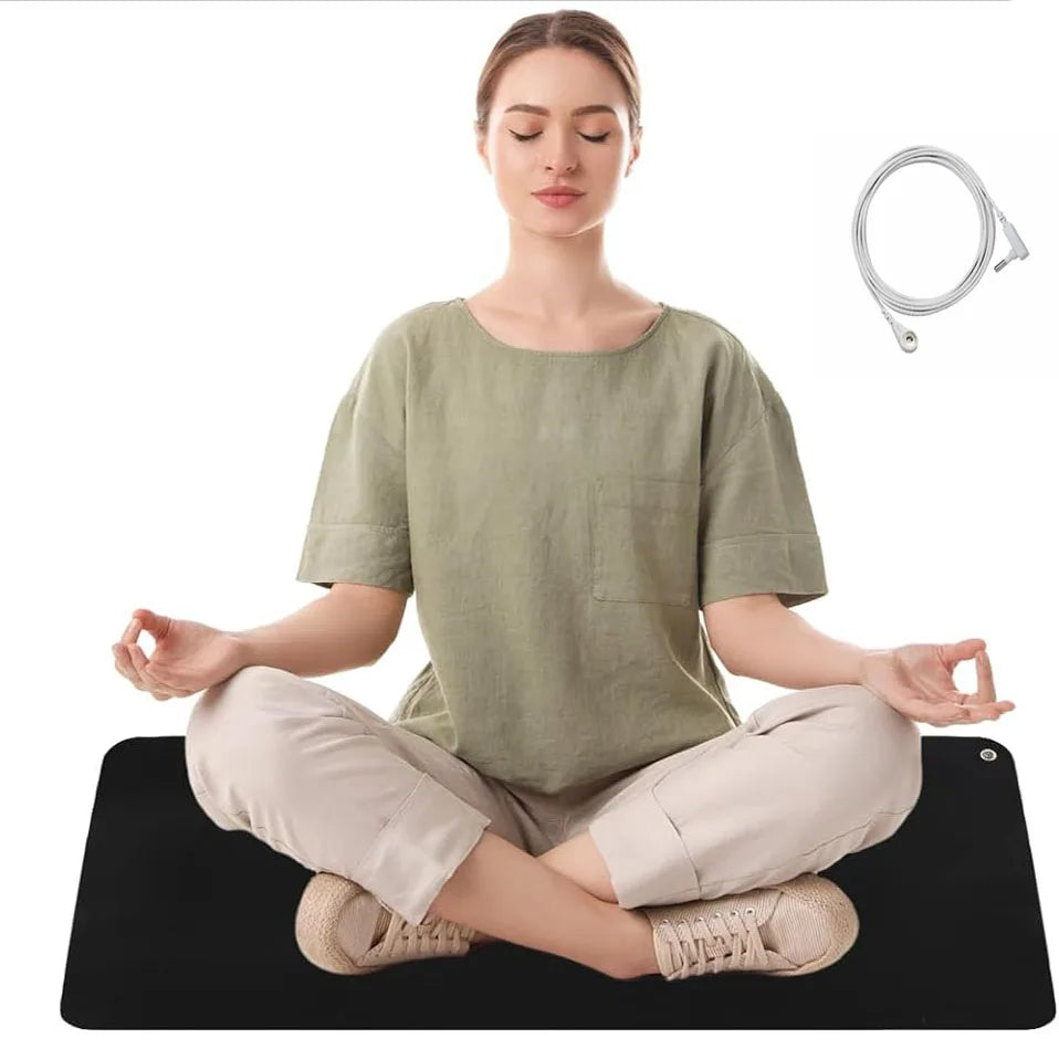 High Quality Comfortable and Solid Yoga Pilates Meditation Grounding Mat Nature Rubber for Home Use