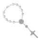 A52E One Decade Auto Rosary Beads Catholic Bracelet Saint Benedict Crucifix Divine Mercy Gift for Women Men