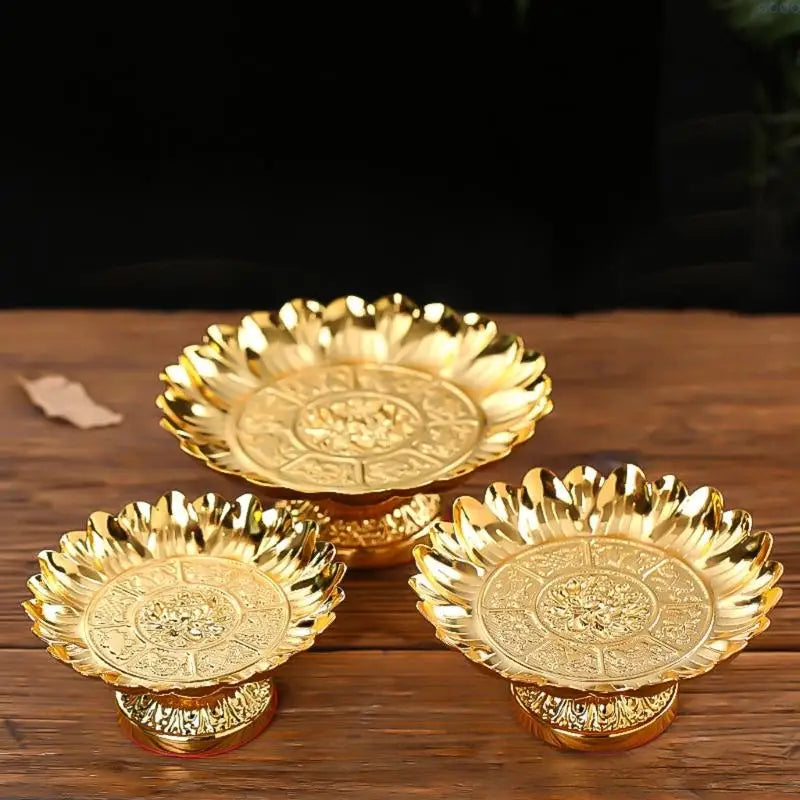 23GA Sacred Ritual Fruit Bowl for Altar Decorations Party Serving Safe Alloy Centerpieces