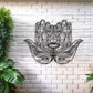 Hamsa Hand Wall Decor Metal Sculpture Evil Eye Spiritual Art Deco Rustproof Home