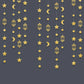 3M Gold Silver Star Moon Lantern Garland Ramadan Eid Mubarak Hanging Streamer Home Decoration Muslim Islamic Party 2025