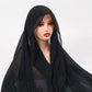 Premium Chiffon Hijab With Bulit-in Magnets Solid Color Easy To Wear Shawl Wrap With Undercap For Muslim Women