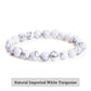 JD Natural Stone Beads Bracelet Amethyst Tiger Eye Crystal Quartz Agate Gem Beads Bangles Women Men Reiki Healling Jewelry Gift