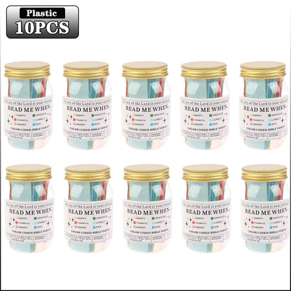 Bible Verses Jar for Emotions and Feelings Bible Verses in a Jar Bible Verses Savings Jar Comfort in God's Word Storage Jar