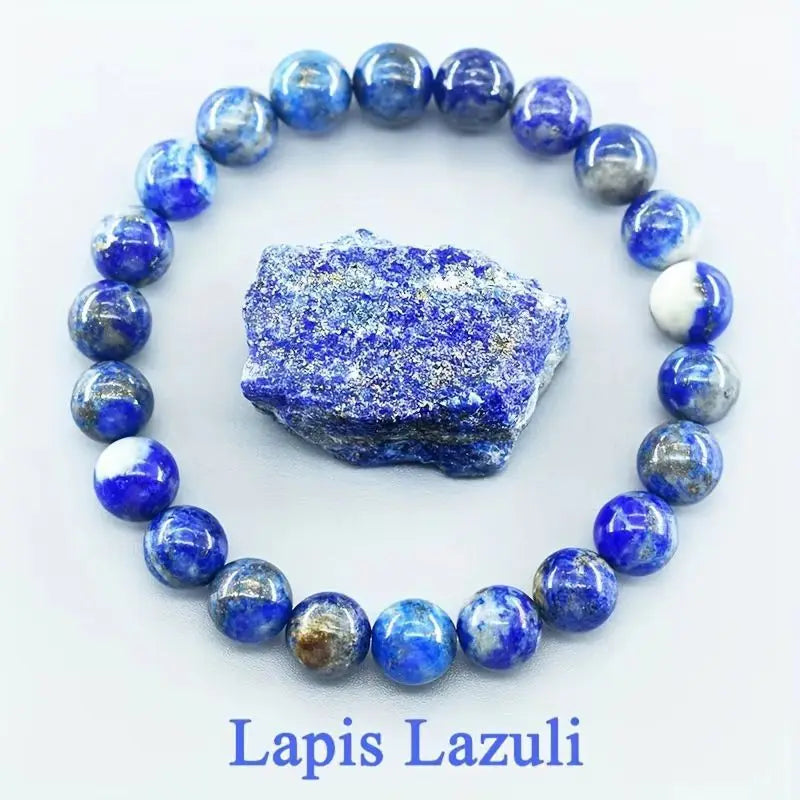 6/8mm Reiki Blue Apatite Bead Bracelet Men Women Natural Stone Blood Circulation Stimulate Enthusiasm Health Care Couple Jewelry