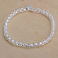Hot Sale 925 Sterling Silver Chain Solid Bracelet for Women Mens Charm Party Gift Wedding Fashion Jewelry