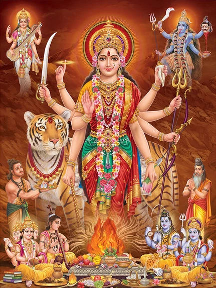 India Hindu God Ganesha Temple Elephant Poster God Series Religion Canvas Painting Print Wall Art Picture Living Room Decor