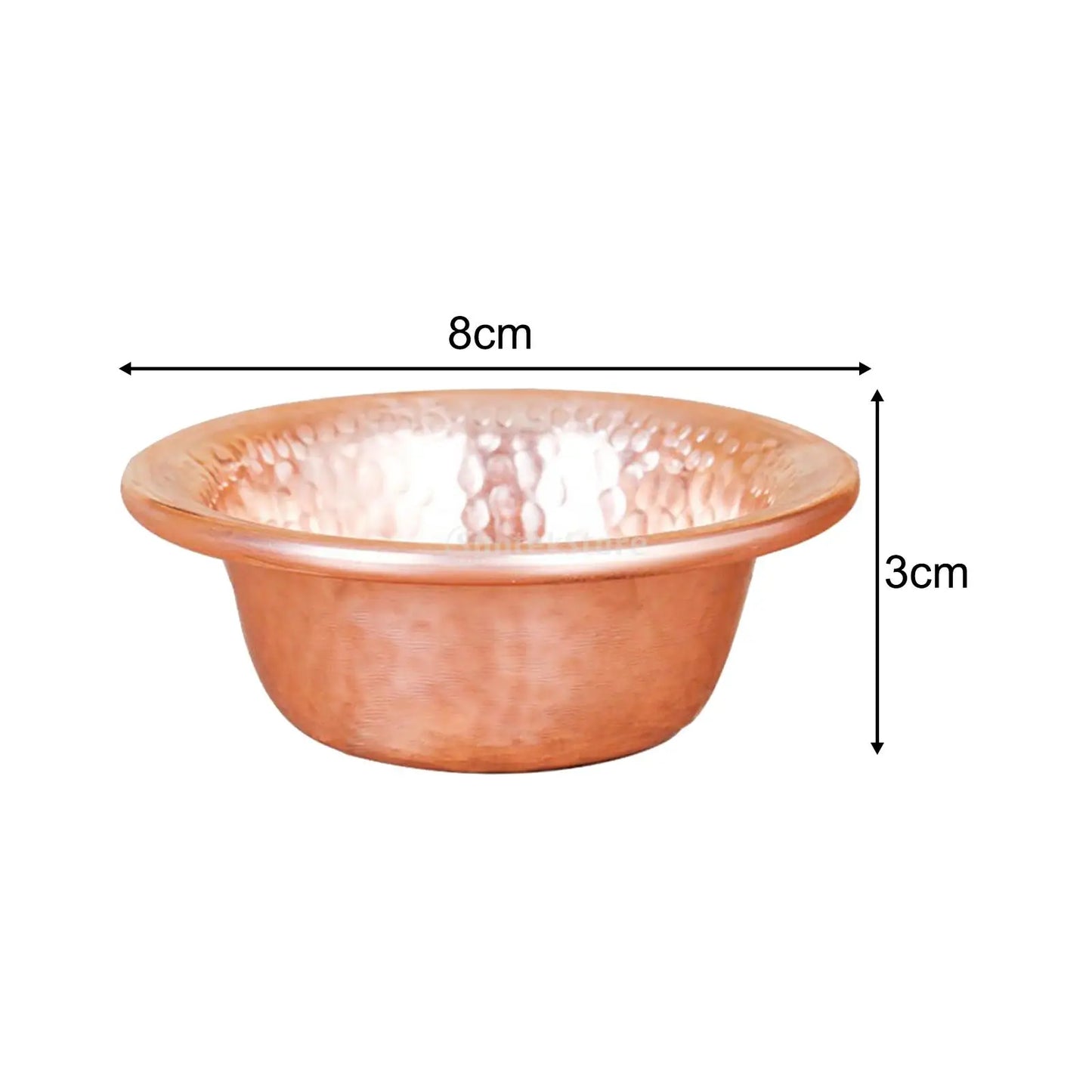 Small Copper Bowl Tabletop Decor Altar Supplies Pet Food Bowls Ornament for Meditation Rituals Sacrifices Home Kitchen Temple