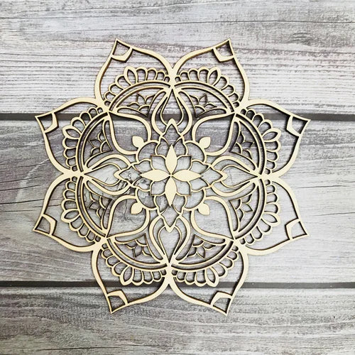 Wooden Flower Of Life Natural Symbol Sacred Geometry Ornaments Home Decoration Chakra Carved Coaster Wood Sign Wall Kitchen DIY
