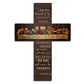 Bread Of Life Last Supper Scene Wooden Sign Cross Wall Art Plaque Home Decoration Pendant Wall Card Bible Scripture Wall Hanging