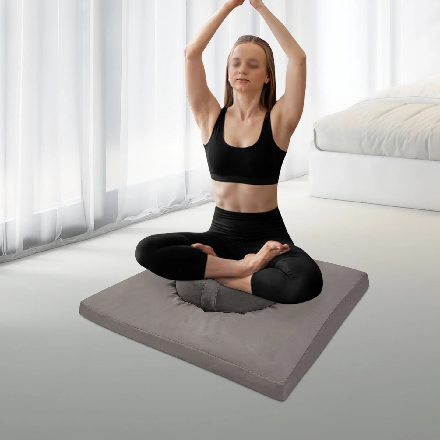 Buckwheat Husk Meditation Kissen Set, Velvet, Home Meditation Cushion Set,Fitness mat,Multiple Colors Available