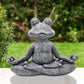 Meditating Frog Statue Resin Yoga Zen Buddha Frog Craft Garden  Simulation Animal Statue Ornament Creative Resin Decoration