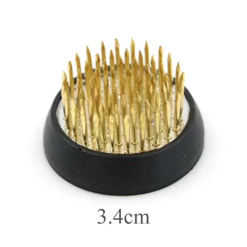 3 Sizes Spiky Needle Kenzan Art Fixed Tool Round Ikebana Holder Flower Frog Insert Base Pin Flower Base Home Decoration