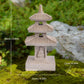 Japanese Pagoda Statue Zen Garden Lantern Resin Stone Tower Sculpture Buddha Decor for Patio Backyard Meditation Home Ornament