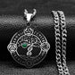 Viking Witch Celtic Knot Pendant Necklace Stainless Steel Men Chain Odin Gothic Necklace Protection Amulet Jewelry nudo de bruja