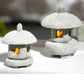 New Mini Pagoda Lantern Light Garden Statue Decorative Sand Stone Micro Landscape Lamp Zen Yard Miniature Bonsai