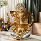 Gold Ganesh Buddha Statue Indian Elephant God Sculpture Home Living Room Garden Decoration Figurine Lucky Ornament
