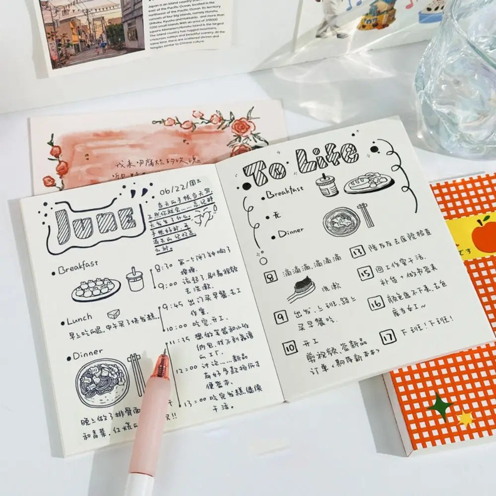 Lovely Tomato Notebook Thick Notepads with 78-96 Page Unlined Journal for Writing Drawing Sketching Journaling Mind Map