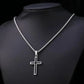 Men and Women New Retro Personality Creative Design Jesus Cross Amulet Pendant Rock Casual Gift Catholic Christian Necklace