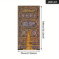1pc Large Modern Golden Kaaba Door Mecca Islamic Canvas Painting Wall Art, Frameless Large Kaaba Wall Art for Living Room Decor