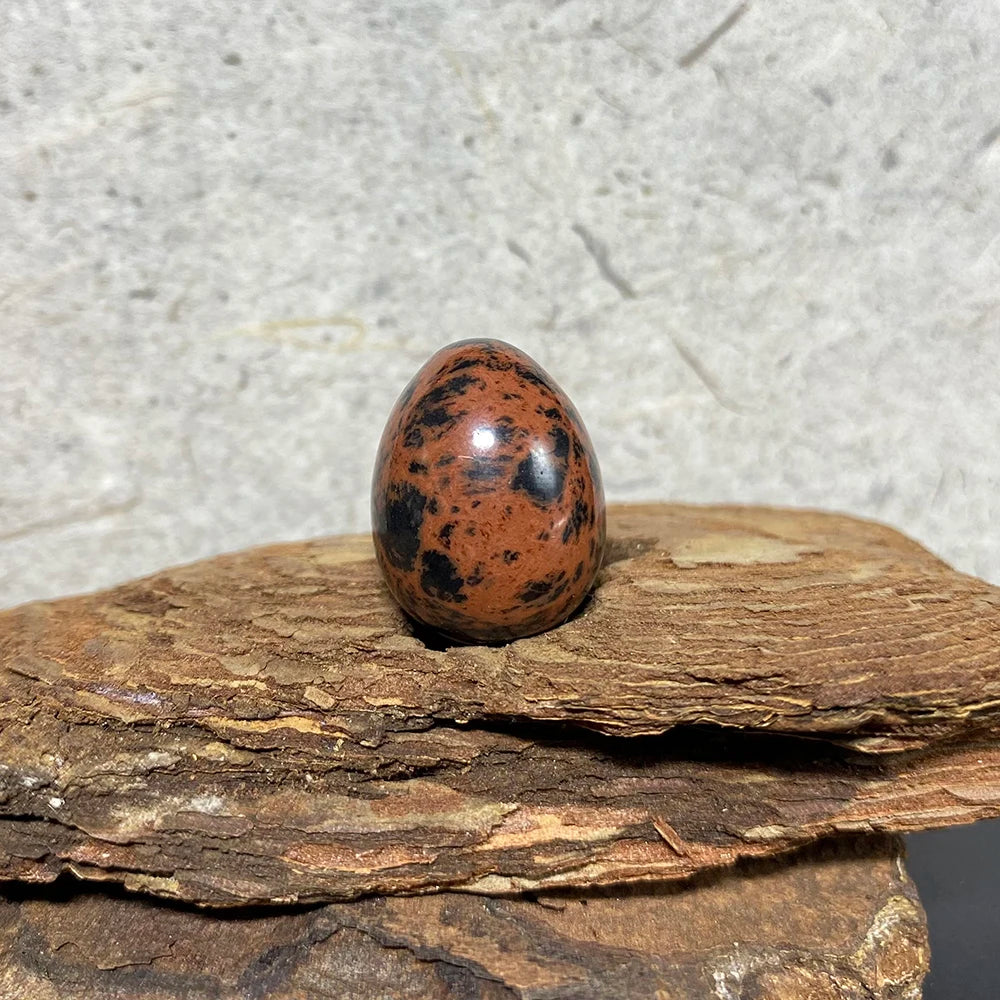 EG1-7 Mini Natural Stone Egg, Small Polished Egg Shaped Stone for Meditation Stress Relief Fidget Palm Desk Decor Gift