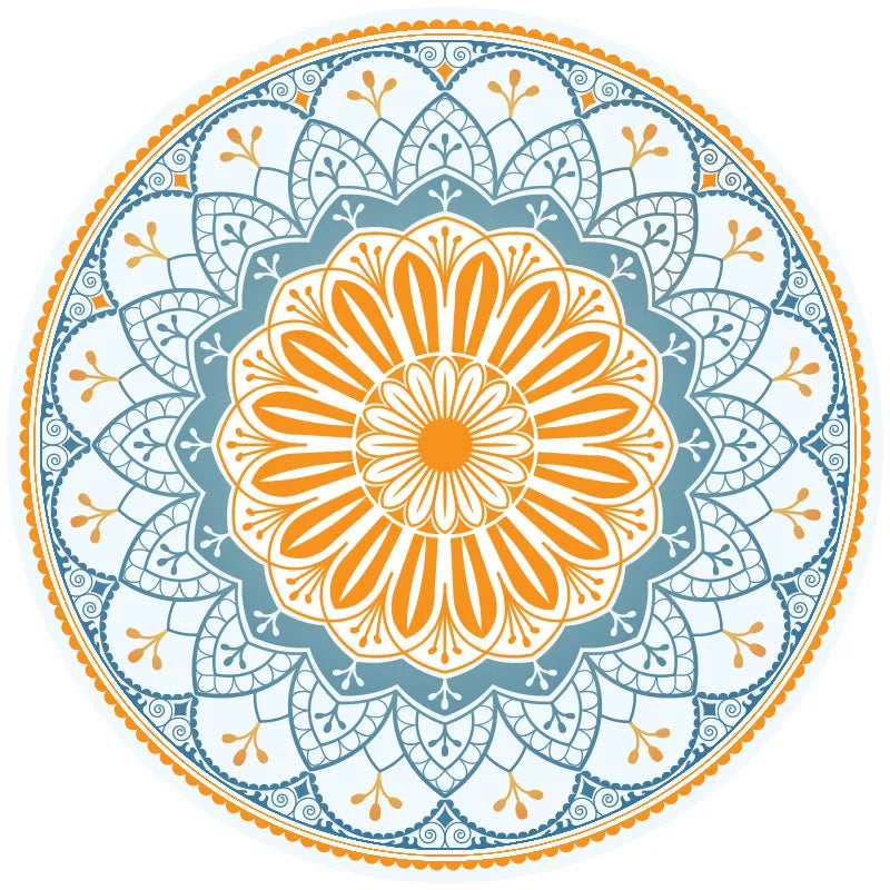 Pilates Mat Round Yoga Mat Suede Rubber Non-Slip Dia Large 140cm Exercise Circle Mat Meditation Mat Workout Mat for Home Outdoor